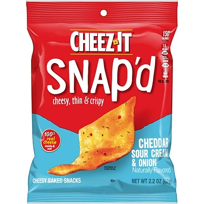 cheez-it snap'd® cheddar sour cream & onion baked snacks 2.2oz