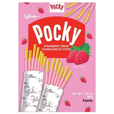 pocky® strawberry cream biscuit sticks 9-pack