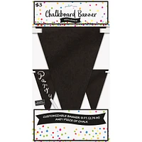9ft chalkboard paper pennant banner with chalk