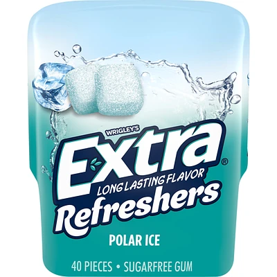 extra® refreshers polar ice sugarfree gum - 40 pieces