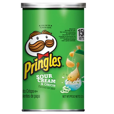 pringles® sour cream & onion potato crisps 2.3oz