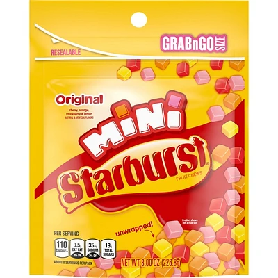 starburst® mini original grab n go resealable bag 8oz