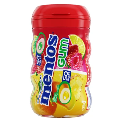 mentos® tropical sugar-free gum - 50 pieces