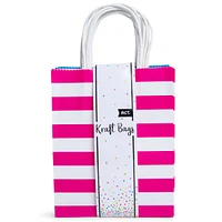 8-count medium striped gift bags 10in