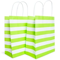 8-count medium striped gift bags 10in