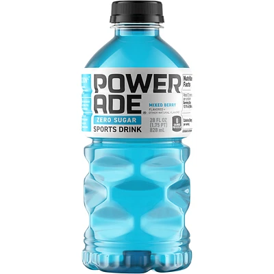 powerade® mixed berry zero sugar sports drink 28oz