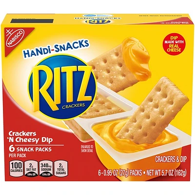 ritz® crackers 'n cheesy dip handi-snacks 6-pack