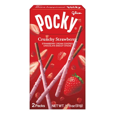 pocky® crunchy strawberry biscuit sticks 2-pack