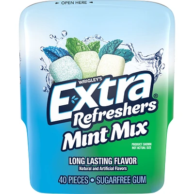 extra® refreshers mint mix sugarfree gum - 40 pieces