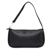 y2k retro black baguette shoulder bag