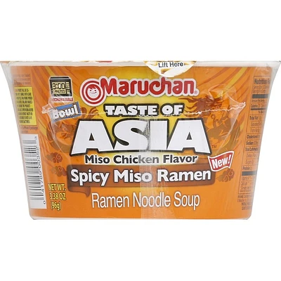 maruchan® taste of asia spicy miso ramen noodle soup bowl 3.38oz