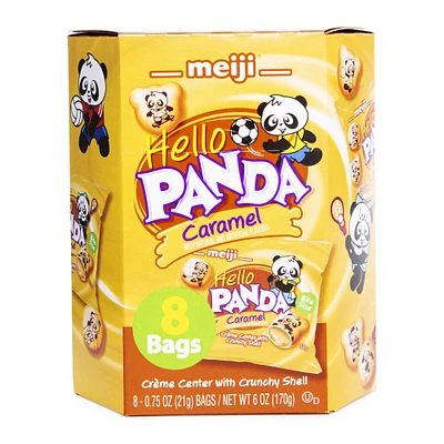meiji® hello panda® caramel creme center with crunchy shell 8-pack