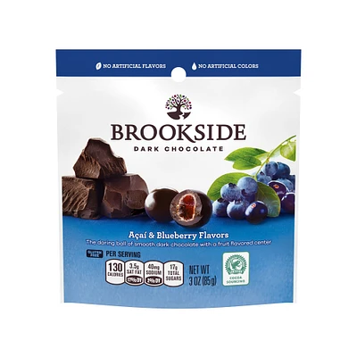 brookside dark chocolate acai & blueberry flavors 3oz bag