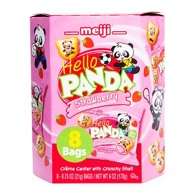 meiji® hello panda® strawberry creme center with crunchy shell 8-pack