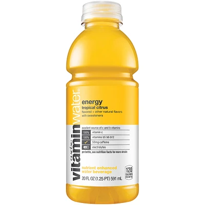 vitamin water® nutrient enhanced water beverage - energy tropical citrus 20oz