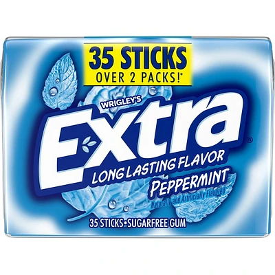 extra® peppermint sugarfree gum - 35 sticks