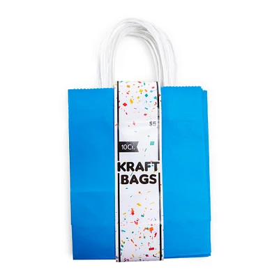 10-count medium blue gift bags 14in