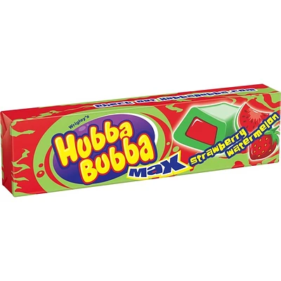 hubba bubba max® strawberry watermelon bubble gum 5 pieces