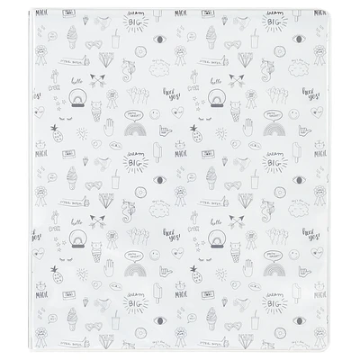 doodle art pattern 3-ring binder