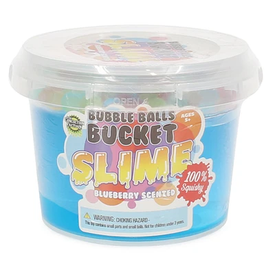 bubble balls scented slime bucket - blueberry