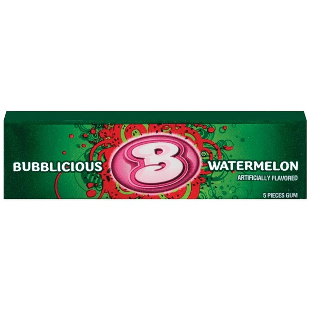 bubblicious® watermelon bubble gum 5 pieces