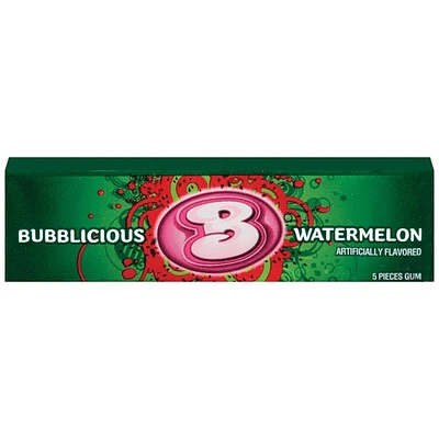 bubblicious® watermelon bubble gum 5 pieces