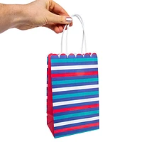10-count striped gift bags 8in x 5in