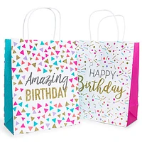 6-count birthday gift bags 8in x 10in