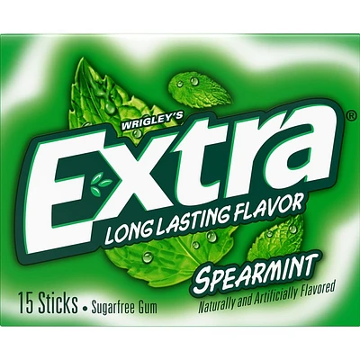 extra® spearmint sugarfree gum - 15 sticks