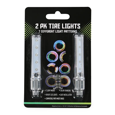 LED bike tire lights 2-pack