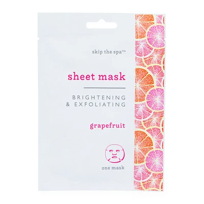 skip the spa™ brightening & exfoliating sheet face mask