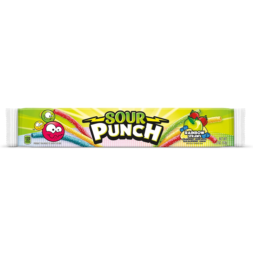 sour punch straws® rainbow candy 2oz