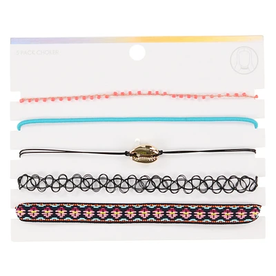 assorted choker necklaces 5-pack