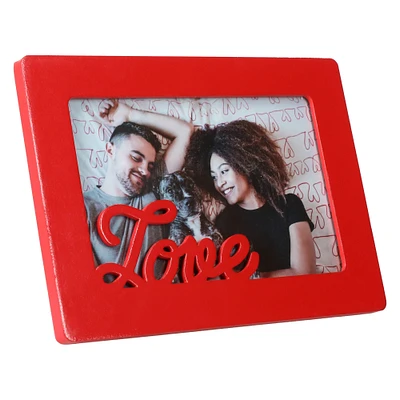 red 'love' picture frame 5in x 7in