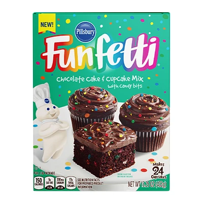 pillsbury® funfetti chocolate cake & cupcake mix with candy bits 15.25oz