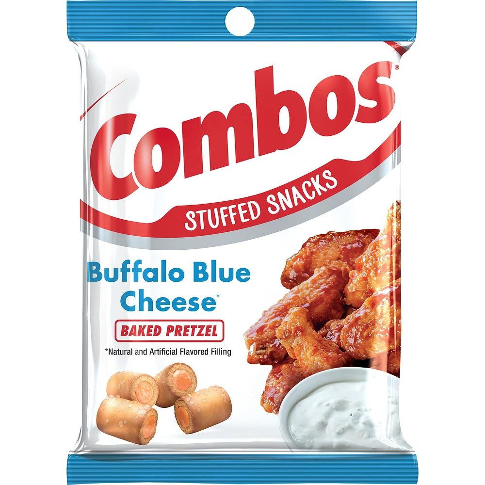 combos® buffalo blue cheese baked pretzel stuffed snacks 6.3oz