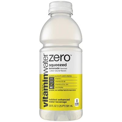 vitamin water zero™ squeezed lemonade nutrient enhanced water beverage 20oz