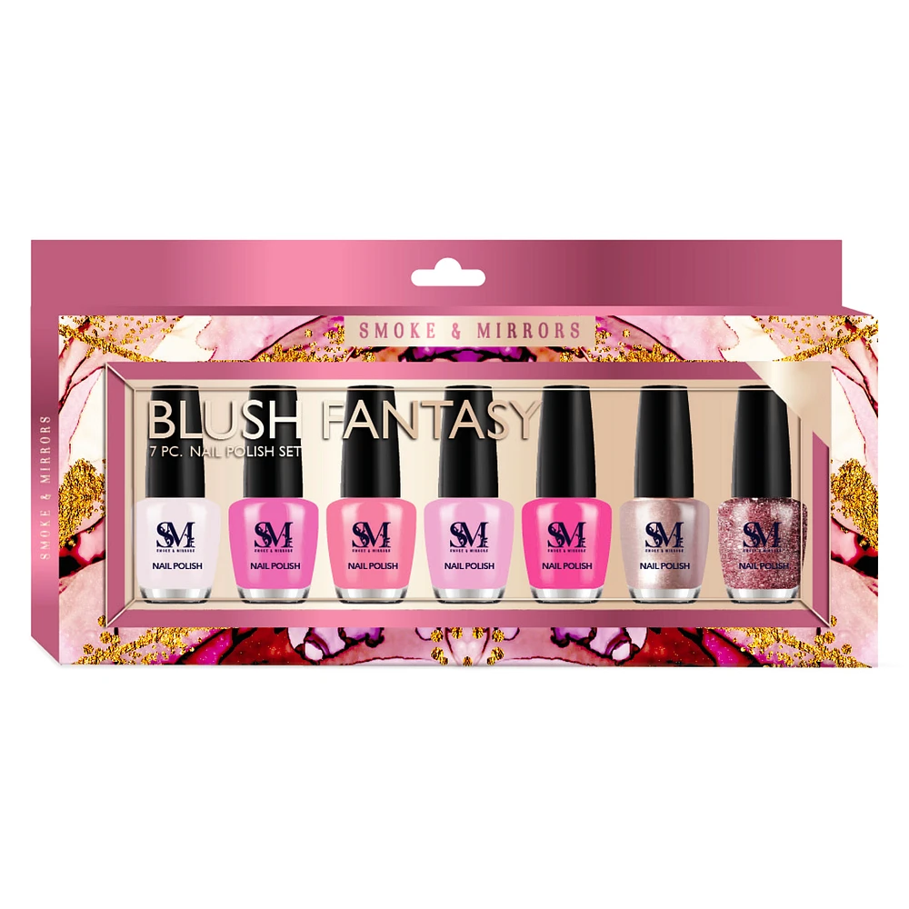 smoke & mirrors blush fantasy nail polish 7-piece set