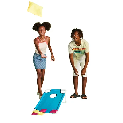 bean bag toss outdoor game - blue