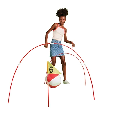 giant kickball croquet game set