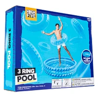 blue wave 3-ring inflatable pool 59in x 10.6in