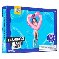 flamingo heart tube pool float 39in