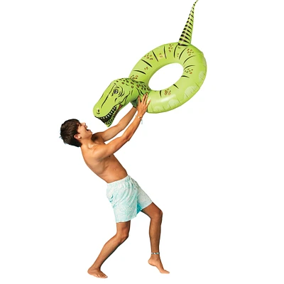 dino inner tube pool float 33in