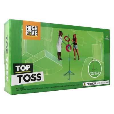 top toss outdoor game set - pink