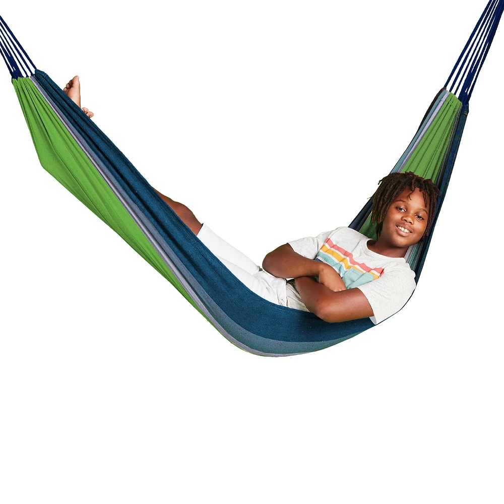 cloth hammock 31in x 80in - blue & green