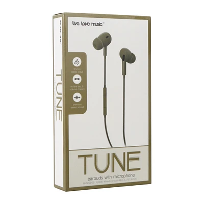 tune wired earbuds with microphone