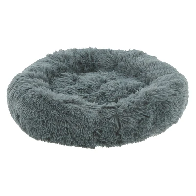 round faux fur pet bed 22in