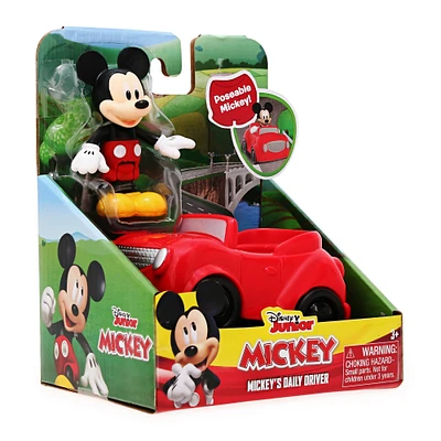 Disney Junior Mickey Mouse's daily driver toy car & figure
