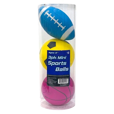 mini sports balls 3-pack - classic
