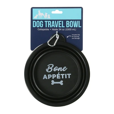 large dog collapsible travel bowl 34oz